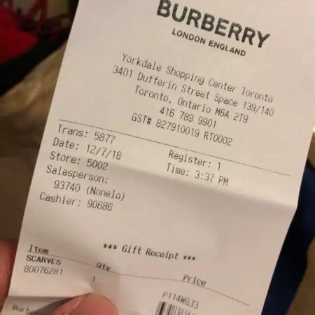 Burberry order returns